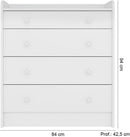 Cômoda Infantil com Trocador Doce Sonho 2523 Qmovi Branco