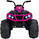 Bang Toys - Moto Elétrica Infantil Bravo G4 12V - com Rodas de Treinamento, Luzes de LED, Sons, Entrada USB/MP3 e Acelerador no Pedal - Suporta até 30kg - Cor Rosa