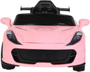 Bang Toys - Carrinho Elétrico Infantil Scarlet GT 12V - com Luzes de LED, Sons, Entrada USB/MP3, Bluetooth, Portas que Abrem e Controle Remoto - Suporta até 30kg - Cor Rosa