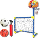Golzinho + Cesta de Basquete Infantil 2 em 1 | Com Bola, Bomba e Rede – Movimento, Diversão e Desenvolvimento em Dobro!