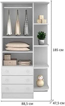 Guarda Roupa Roupeiro Infantil Doce Sonho 825 Qmovi Branco