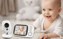 Babá Eletrônica Inteligente Câmera para Bebês com Tela de 3.2" Visão Noturna 10M Infravermelha, Áudio Bidirecional, Detecção de Som VOX, Monitoramento Temperatura, com canção de Ninar