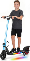 Patinete Elétrico Infantil de 2 Rodas, Velocidade Máxima 16km/h, Scooter Elétrica Dobrável e Leve para Crianças de 6 a 12 Anos, Design Seguro e Estável com Guidão Ajustável