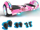 Hoverboard Elétrico - 4400 mAh Skate Elétrico, 6.5 " Roda , Autobalanceamento Inteligente, Bluetooth, LED, 15km/h, 120kg Carga Máxima - Ideal para Crianças e Adultos - Uso em Casa, Parque (Rosa)
