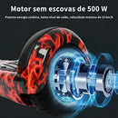 Hoverboard Elétrico - 4400 mAh Skate Elétrico, 6.5 " Roda , Autobalanceamento Inteligente, Bluetooth, LED, 15km/h, 120kg Carga Máxima - Ideal para Crianças e Adultos - Uso em Casa, Parque (Vermelho)