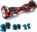 Hoverboard Elétrico - 4400 mAh Skate Elétrico, 6.5 " Roda , Autobalanceamento Inteligente, Bluetooth, LED, 15km/h, 120kg Carga Máxima - Ideal para Crianças e Adultos - Uso em Casa, Parque (Vermelho)