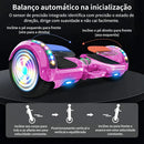 Hoverboard Elétrico - 6.5 " Roda, 4400 mAh Skate Elétrico, Autobalanceamento Inteligente, Bluetooth, LED, 15km/h, 120kg Carga Máxima - Ideal para Crianças e Adultos - Uso em Casa, Parque (Roxo Estelar)