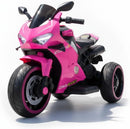 Moto Elétrica Infantil Super Moto Rosa com 3 Rodas com Som e Luz Frente e Ré