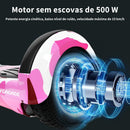 Hoverboard Elétrico - 4400 mAh Skate Elétrico, 6.5 " Roda , Autobalanceamento Inteligente, Bluetooth, LED, 15km/h, 120kg Carga Máxima - Ideal para Crianças e Adultos - Uso em Casa, Parque (Rosa)