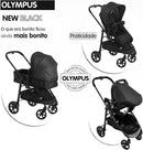 Carrinho de Bebe Galz Olympus com Bebe Conforto New Black