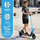 Patinete Elétrico Infantil de 2 Rodas, Velocidade Máxima 16km/h, Scooter Elétrica Dobrável e Leve para Crianças de 6 a 12 Anos, Design Seguro e Estável com Guidão Ajustável