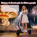 Patinete Elétrico Infantil de 2 Rodas, Velocidade Máxima 16km/h, Scooter Elétrica Dobrável e Leve para Crianças de 6 a 12 Anos, Design Seguro e Estável com Guidão Ajustável