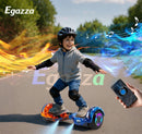 Hoverboard 6,5” com Bluetooth e Iluminação LED, Patinete Elétrico de Equilíbrio para Crianças e Jovens Dança do Gelo e Fogo