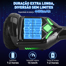 Hoverboard Adulto e Infantil com 320W, Overboard Todo Terreno com Rodas Largas 6.5", Overboard com Bluetooth e Luzes LED, Hoverboard Adulto até 120kg, Autonomia de 10km