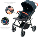 Freso Carrinho de Bebê Confort Modelo Compacto, Leve e Dobrável, com Assento Reclinável até 150°, Freio Duplo, Cinto de 5 Pontos e Toldo com Proteção UV. Ideal para Crianças de 6 a 36 Meses, Perfeito para o Dia a Dia e Viagens